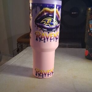 Pink/Purple Ravens Tumbler